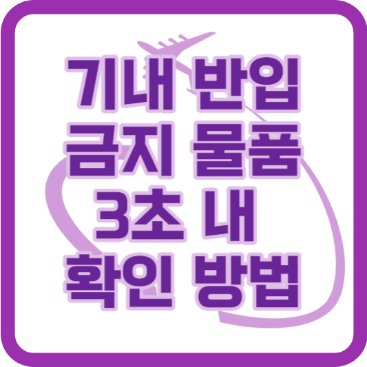 카카오톡으로 3초 내 기내 반입 금지 물품 확인하기!