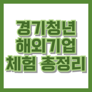 경기청년해외체험기회신청