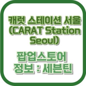 캐럿 스테이션 서울 (CARAT Station Seoul) 팝업스토어 정보 : 세븐틴