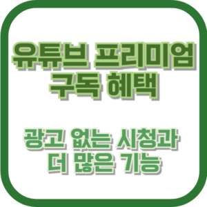 유튜브 프리미엄 구독 혜택: 광고 없는 시청과 더 많은 기능