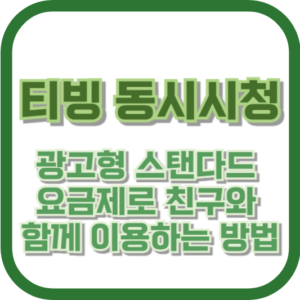 티빙 동시시청: 광고형 스탠다드 요금제로 친구와 함께 이용하는 방법