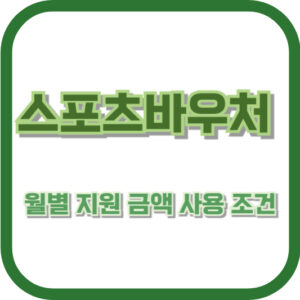 월별 지원 금액 사용 조건