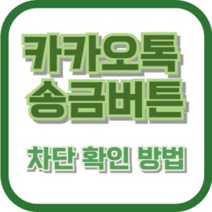 카톡 송금 버튼 확인으로 차단 확인 방법