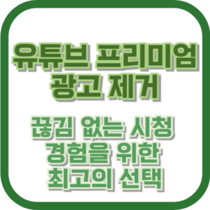 유튜브 프리미엄 광고 제거: 끊김 없는 시청 경험을 위한 최고의 선택