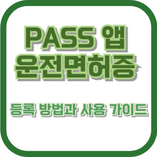 PASS 앱 운전면허증 등록 방법과 사용 가이드