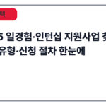 2025 일경험·인턴십 지원사업 찾기 | 자격·유형·신청 절차 한눈에