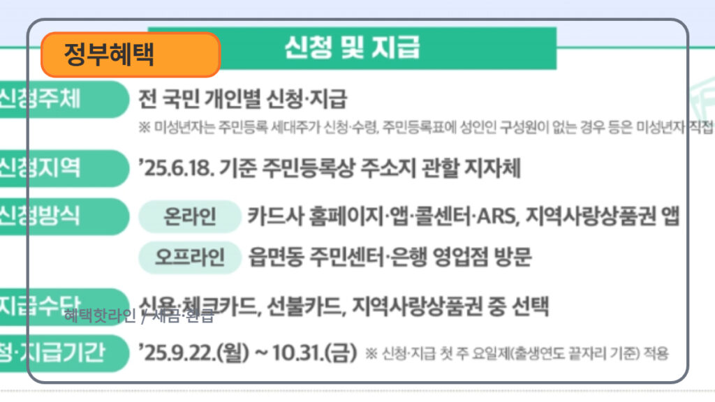 2차 민생지원금 신청 절차(온라인·오프라인)