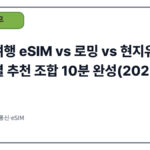 해외여행 eSIM vs 로밍 vs 현지유심: 국가별 추천 조합 10분 완성(2025 최신)