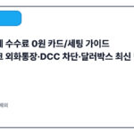 해외결제 수수료 0원 카드/세팅 가이드｜토스뱅크 외화통장·DCC 차단·달러박스 최신 팁(2025)